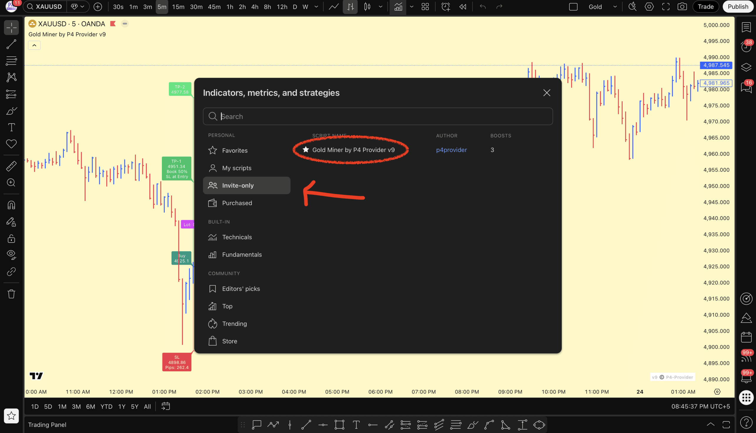 Gold Miner AI by P4 Provider